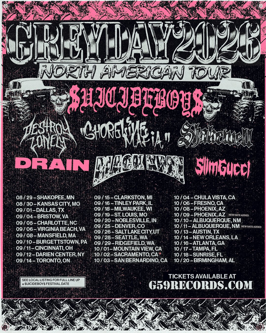 $uicideboy$ Grey Day Tour Tour Poster
